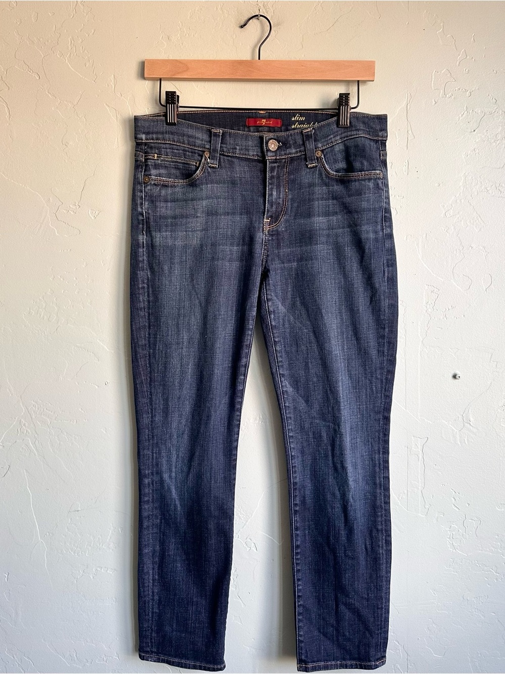 7 For All Mankind Women's Slim Straight Leg Denim Jeans Size 28 EUC
